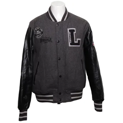 Varsity jacket (Gray, Black) from Lonsdale Polyester, Viscose, Wool