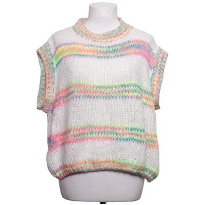 Pull sans manches (Blanc, Multicolore) de Mioni Acrylique, Mohair, Polyamide