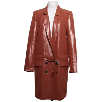 Coat (Brown) from Simple Elastane, Polyester, Viscose