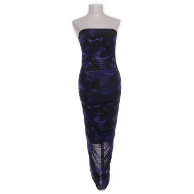 Kjole (Blå, Sort, Flerfarvet) fra Gina Tricot Elastan, Genanvendt polyester