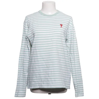 Långärmad t-shirt (Grön, Vit) från AMI Ekologisk bomull