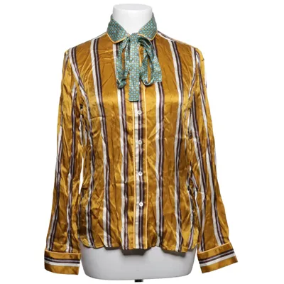 Blouse lavallière (Jaune, Bleu, Multicolore) de Robert Friedman Soie