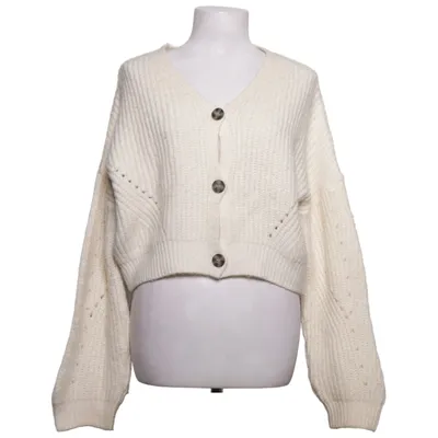 Cardigan (Hvid) fra NA-KD Reborn Akryl, Elastan, Polyester, Viscose