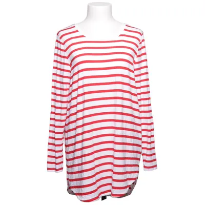 Långärmad t-shirt (Röd, Vit) från Cubus Elastan, Modal