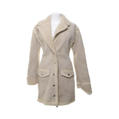 Shearlingjakke (Beige) fra H&M Studio Læder, Pels, Polyester