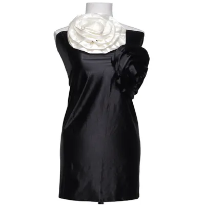 Cocktailkjole (Sort, Hvid) Elastan, Polyester