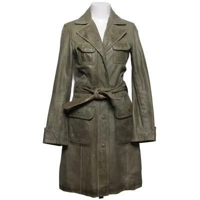 Veste longue en cuir (Vert) de Vero Moda Cuir