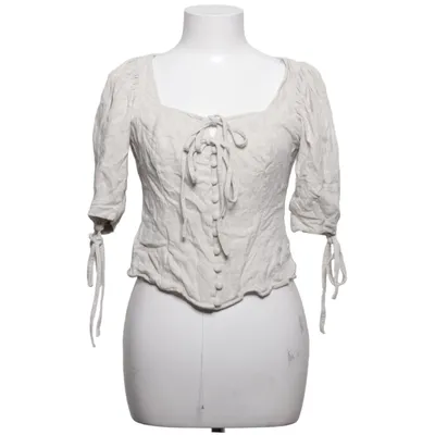 Wrap top (Beige) from Topshop Linen, Viscose