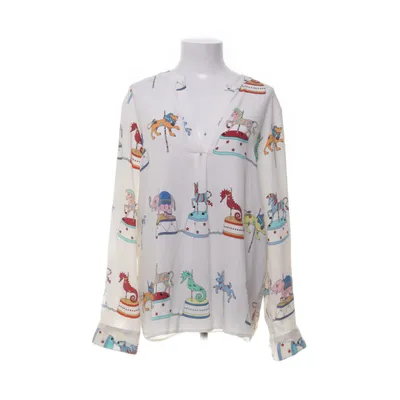 Blouse (White, Multicolored) from Herzen´s Angelegenheit Elastane, Silk