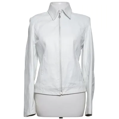 Læderjakke (Hvid) fra Zara Basic Læder, Polyester