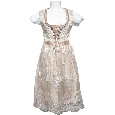 Dirndl (Beige, Wit) van Viva Couture Katoen, Elastaan, Polyester