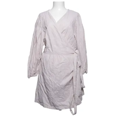 Wrap dress (Beige) from H&M Premium Quality Cotton, Linen