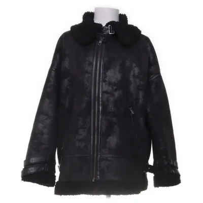 Shearling jas (Zwart) van Mango Casual
