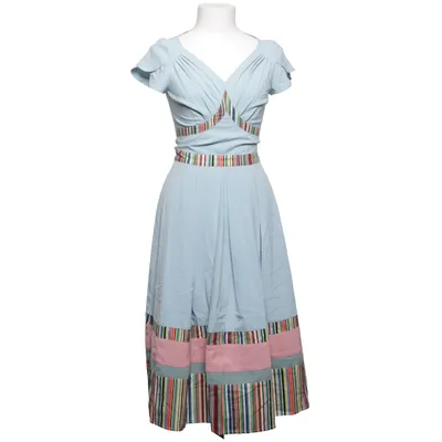 Jurk (Blauw, Meerkleurig) van Miss Candyfloss Katoen, Elastaan, Polyester, Viscose