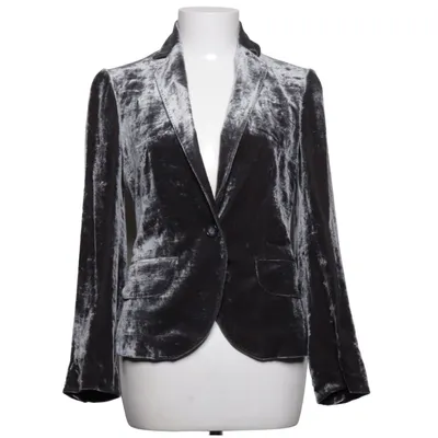 Kavaj (Grå) från Massimo Dutti Woman Silke, Viskos