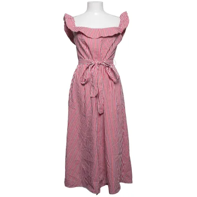 Jurk (Rood, Wit) van Mango Katoen, Elastaan, Polyester