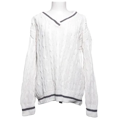 Pullover (Hvid, Blå) Bomuld