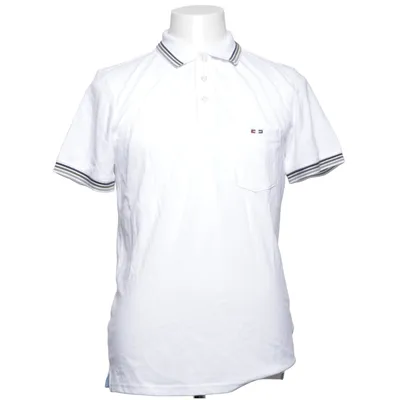 Poloshirt (Weiß, Blau) von Bison Baumwolle, Polyester