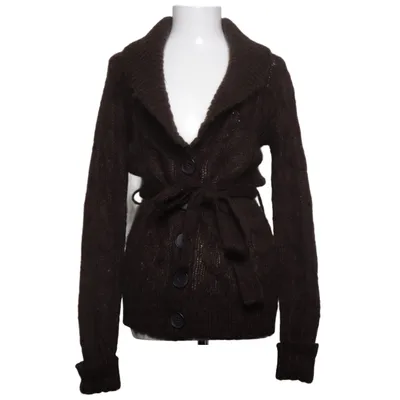 Slå om-cardigan (Brun) fra Cue Akryl, Mohair