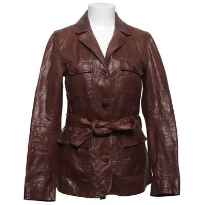 Leren blazer (Blazer 002) van Goosecraft Katoen, Leer, Polyester