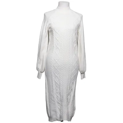 Rollkragenkleid (Weiß) von Bubbleroom Polyamid, Polyester, Viskose