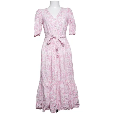 Maxi dress (Pink, White, Multicolored) from Oliver Bonas Linen, Viscose