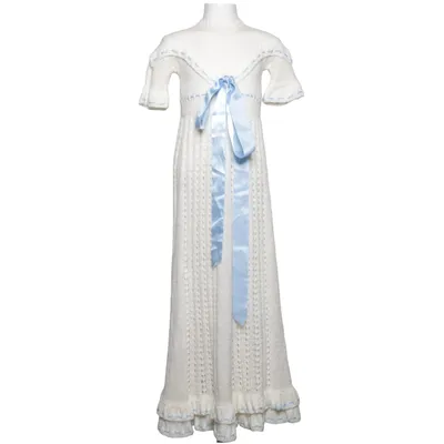 Dopklänning (Vit, Blå)