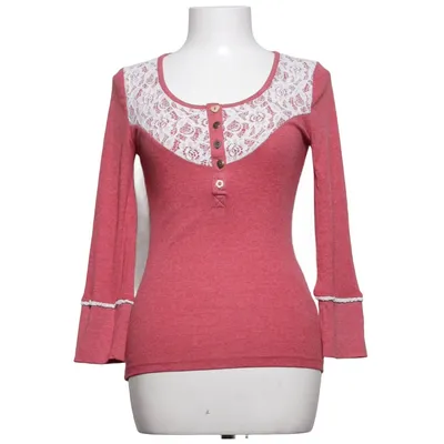 Henley T-shirt (Rød) fra Review Bomuld, Polyester