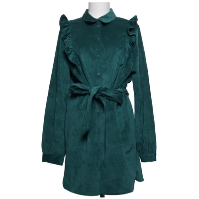 Shirt dress (Fine Cord Ruffle Dress) from Revelation Elastane, Polyamide, Polyester