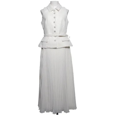 Dress (White) from Self-Portrait Metallic fiber, Polyester