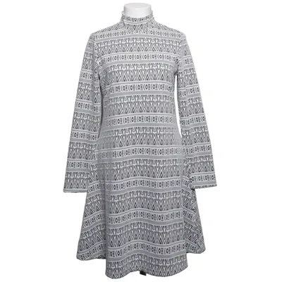 Jurk met col (Zwart, Wit, Meerkleurig) van Instinct Elastaan, Polyester