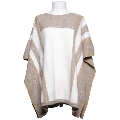 Poncho (Beige, Blanc) de Club Monaco Angora, Cachemire, Nylon, Viscose, Laine