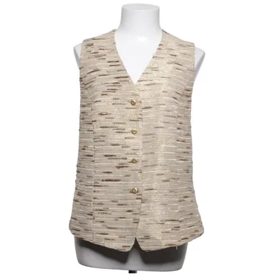 Gilet de costume (Beige, Or) de Tru Fibre métallique, Soie
