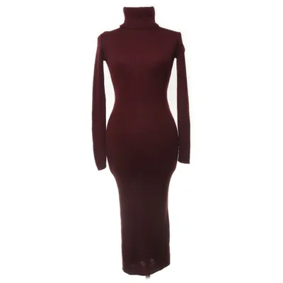 Turtleneck dress (Red, Brown) from Jennyfer Acrylic