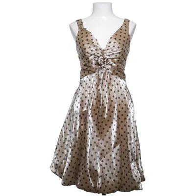 Cocktail dress (Beige, Brown) Polyamide, Polyester