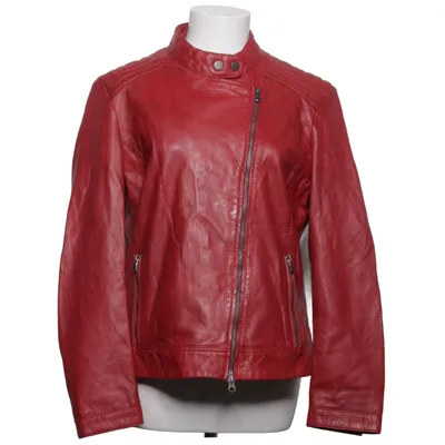 Bikerjack (Rood) van Jones Leer, Polyester