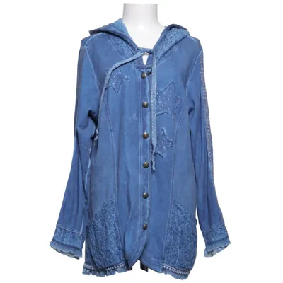 Sweat à capuche (Bleu) de Body Needs Coton, Polyamide