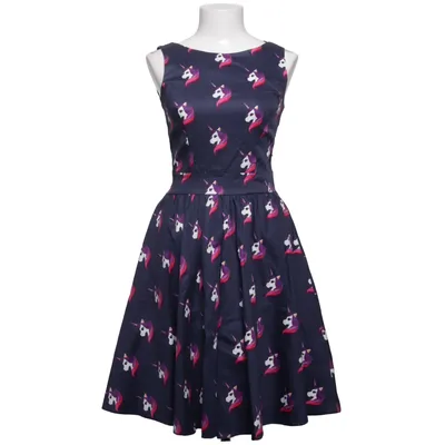 Jurk (Blauw, Meerkleurig) van Lady Vintage Katoen, Elastaan