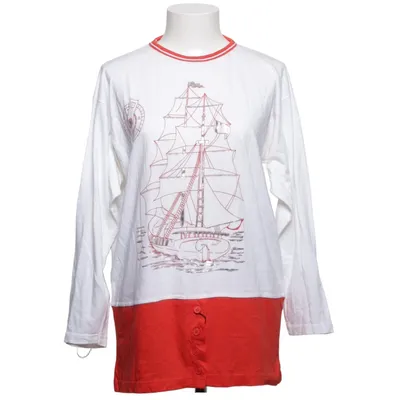 T-shirt à manches longues (Blanc, Rouge) de Taxi Coton, Modal