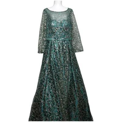 Evening gown (Green, Gold) from F&P