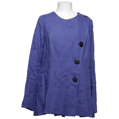 Wickelbluse (Blau) von Olars Ulla Klädd i Konst Leinen