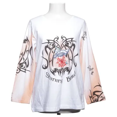 Langærmet t-shirt (Hvid, Flerfarvet) fra Amy Vermont Bomuld, Elastan