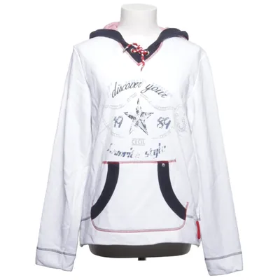 Huvtröja (Vit, Blå, Röd) från Cecil Bomull, Polyester