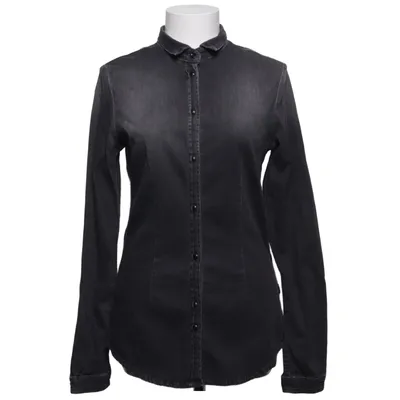 Denim blouse (Grijs) van Met Katoen, Elastaan