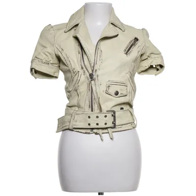 Leather jacket (Beige) from Miss Sixty Cotton, Leather
