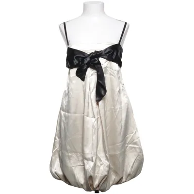 Robe de cocktail (Noir, Beige) Coton, Polyester