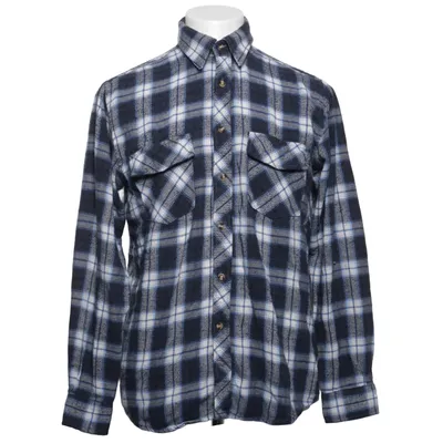 Flanellen overhemd (Blauw, Wit) van Gambler Katoen