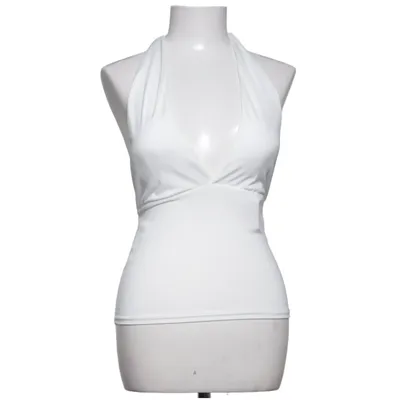 Halternecktopp (Vit) från New Collection Elastan, Polyester