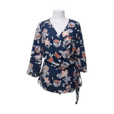 Wikkelblouse (Blauw, Meerkleurig) van JBC Polyester