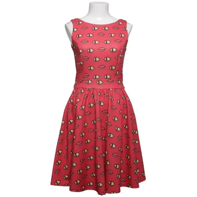 Jurk (Rood, Geel, Zwart) van Lady Vintage Elastaan, Polyester